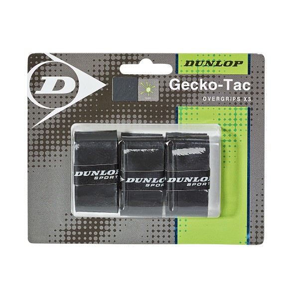 Dunlop Gecko-Tac Overgrip 3er Schwarz