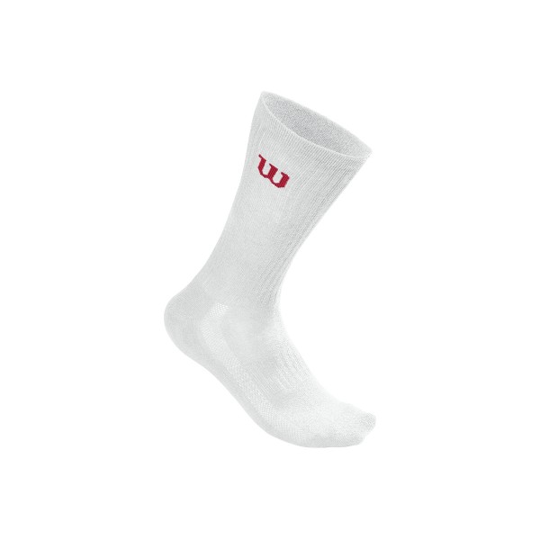 Wilson Herren Crew Sock Tennissocken 3er weiß