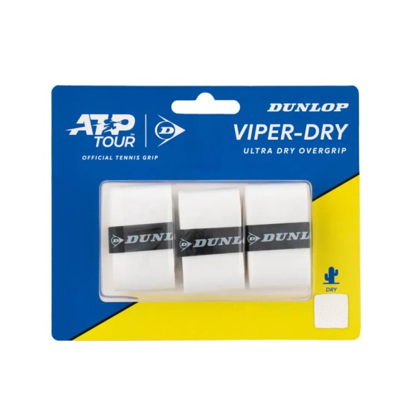Dunlop Viper-Dry Overgrip weiß 3er