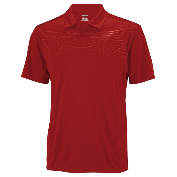 Wilson Embossed Polo Herren rot Tennispolo