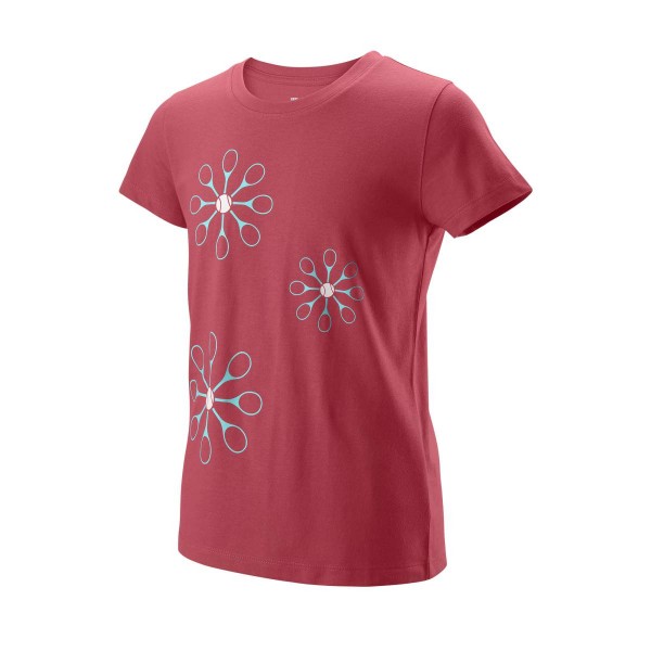 Wilson Floret Tech Tee Tennisshirt Girls rosa