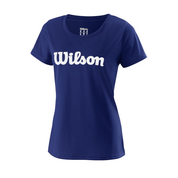 Wilson Team Script Tech Shirt blau