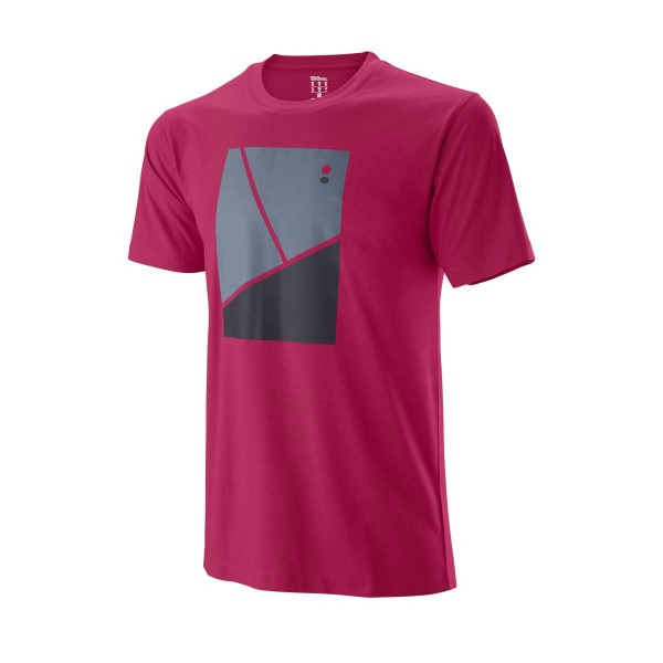 Wilson Tramline Tech Tee Herren rot