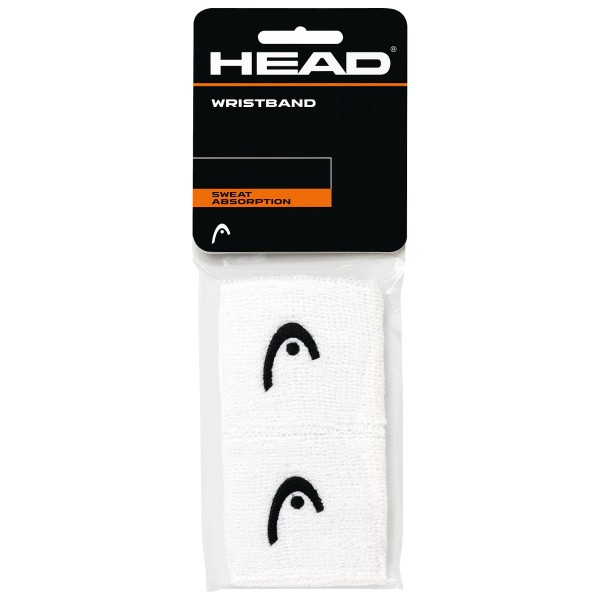 Head Wristband 2,5' Schweißband weiß 2er