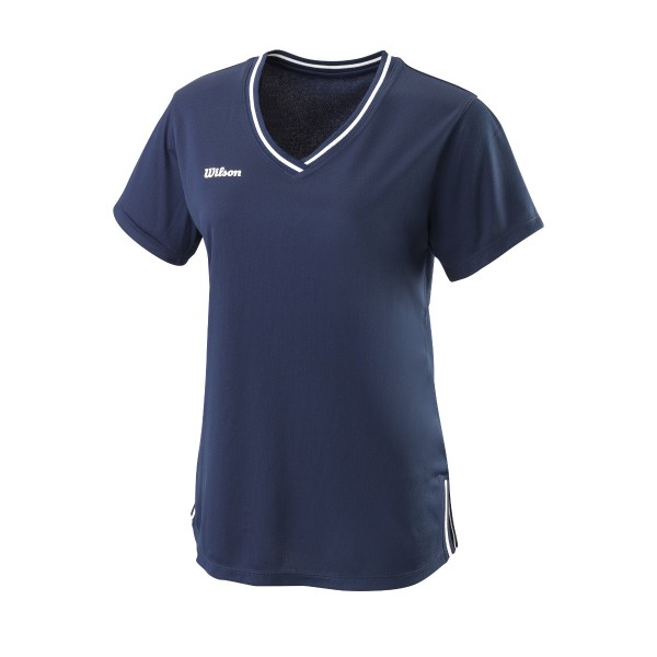 Wilson Team II V-Neck Damen Shirt blau