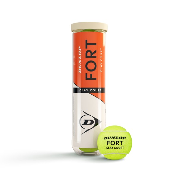Dunlop Fort Clay Court 4er Dose Tennisbälle