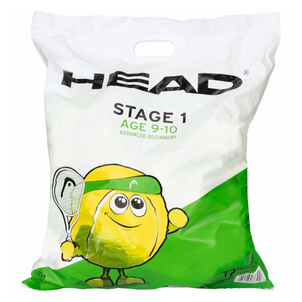 Head Stage 1 green Polybag Tennisbälle