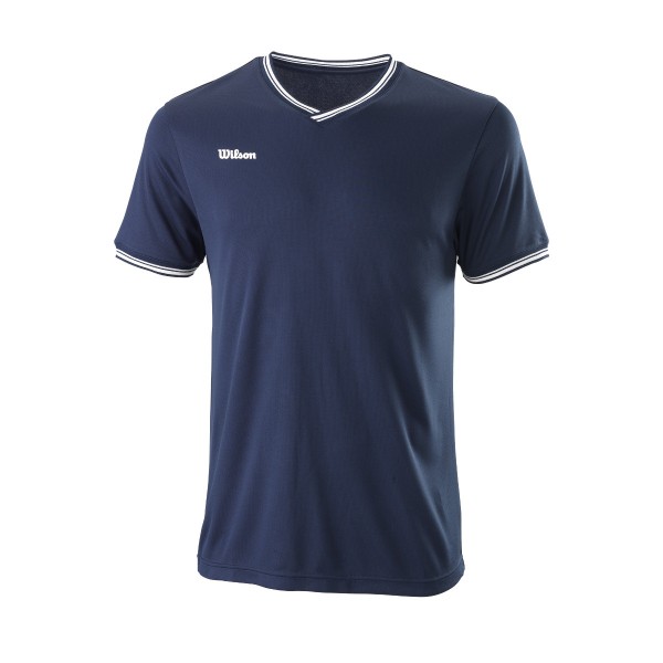 Wilson Team II V-Neck Tennisshirt Herren blau