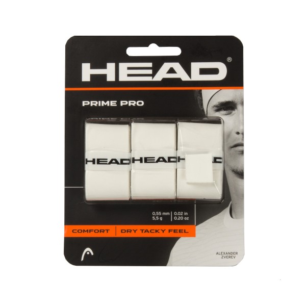 Head Prime Pro Overgrip 3er weiß Griffbänder