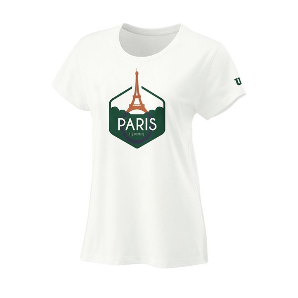 Wilson Paris Tech Tee Tennisshirt Damen weiß