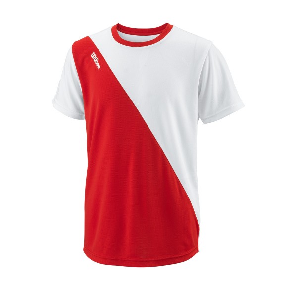 Wilson Team II Angle Crew Junior Tennisshirt rot